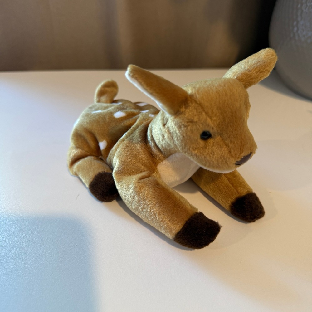 Ty Beanie Babies Whisper the Deer 1997 Vintage Fawn Plush Toy Collectible